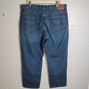 Chaps Blue Relaxed Fit  Denim Jeans Everyday Comfort